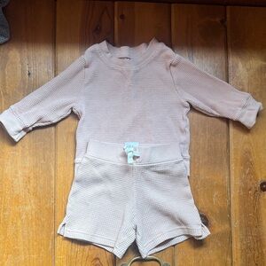 Carter's Peach Waffle Knit Baby Outfit